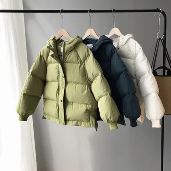 

Obrix Hooded Streetwear Female Jacket Single Breasted Full Sleeve Casual Style Warm Jacket For Women