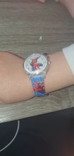 Disney-reloj de cuarzo de cuero para niños, cronógrafo de Spiderman flash, regalo de cumpleaños
