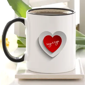 

Personalized Black Mug Cup (Valentine's Day Temalı-41)