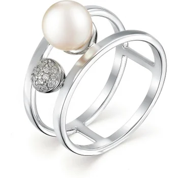 

Alcor ring with pearls and cubic zirconia