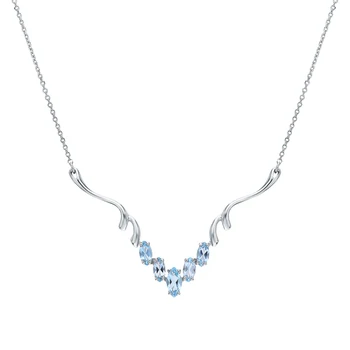 

Silver necklace with Topaz sunlight sample 925 test