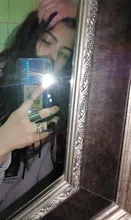 Tocona 6 unids/set Bohemia Color de plata antiguo Cross Arrow de diamantes de imitación negro anillos de encanto establece para las mujeres joyería de fiesta de кольца 3450