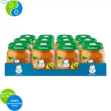 Гербер Пюре яблоко, абрикос, банан 130г 12 шт