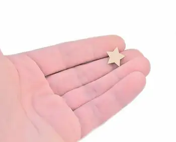 

Set of 10pcs. (1,5cm) Mini Wooden Stars Shape Embellishment Craft Decoration Gift Decoupage Laser Cut 0017