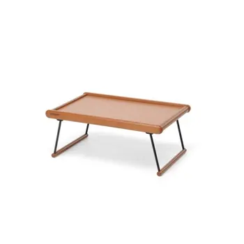 

Serving tray bed 24X60X39CM with wooden legs/Walnut METAL