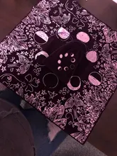 Mantel de Tarot de terciopelo con bolsa, adivinación de las fases de la Luna, paño de Altar para enamorados, envío directo