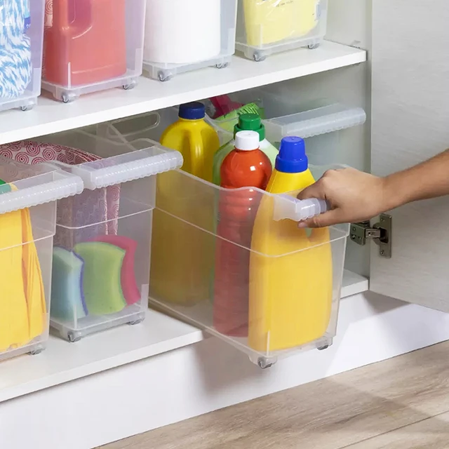 Armario con productos de limpieza  Closet cleaning supplies, Cleaning  supply storage, Ikea closet organizer