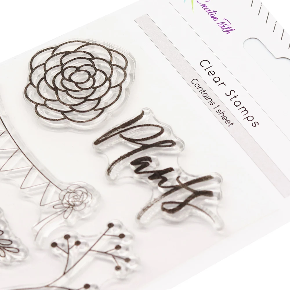Creative Path Clear Stamps Seal Transparent Silicone Garden Reusable DIY Crafts Scrapbooking Cardmaking Journaling Decorations