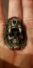 Cool Mens Boys 316L Stainless Steel Biker Rings Vintage Indian Jaguar Warrior Skull Punk