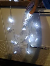 Adornos navideños para el hogar, guirnalda colgante con luz LED de copo de nieve para decoración de árbol de Navidad, regalo de Navidad, Año Nuevo, 2020