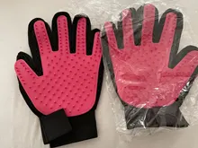 Nuevo juguete de Silicón para perro para cepillo guante Deshedding suave eficiente cuidado para mascotas guante baño para perros gato suministros de limpieza Accesorios