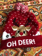 Hat Beanie Christmas-Hat Knitted LED Adult for Kids New-Year Light-Up Illuminate Warm