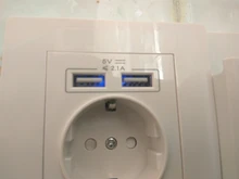 Electrical-Outlet Phone-Socket Usb-Charger-Port Wall-Power Grounded Herepow Standard