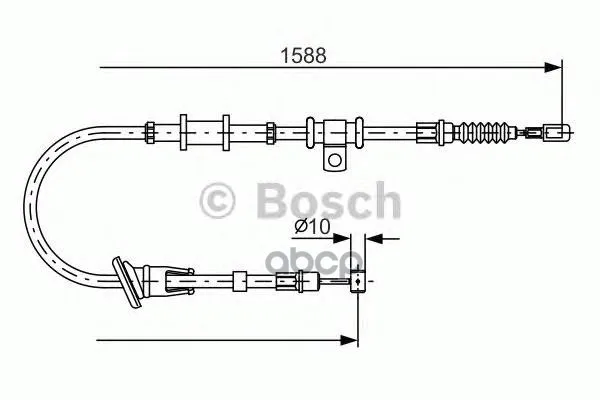 Трос Стояночного Тормоза Mitsubishi Carisma Левый Bosch арт. 1987482245