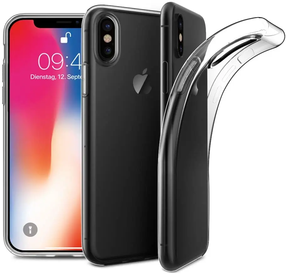 Case for iPhone XS / X Soft TPU Cover Crystal clear Transparent Slim Anti Slip Ultra-thin Protection Shockproof | Мобильные телефоны