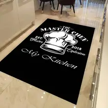 Else Black White Master Cheff My Kitchen 3d Print Non Slip Microfiber Kitchen Modern Decorative Washable Area Rug Mat