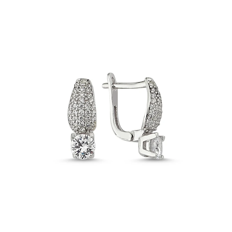 Серебряные 925 пробы Серьги с цирконием