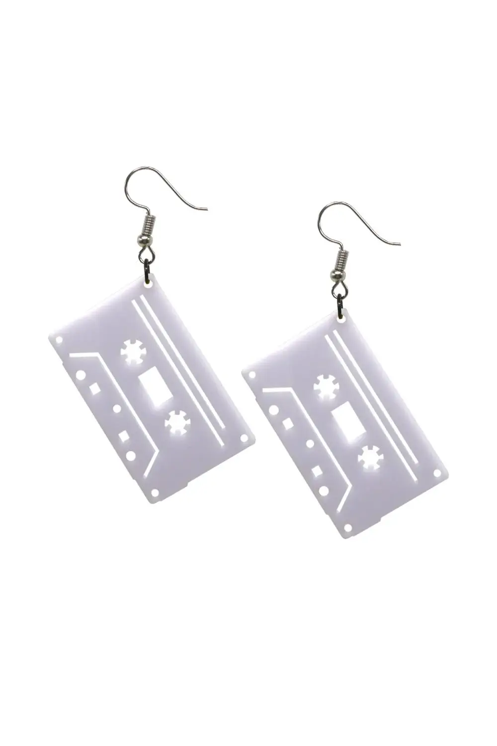 

Cassette Tape Earrings - White