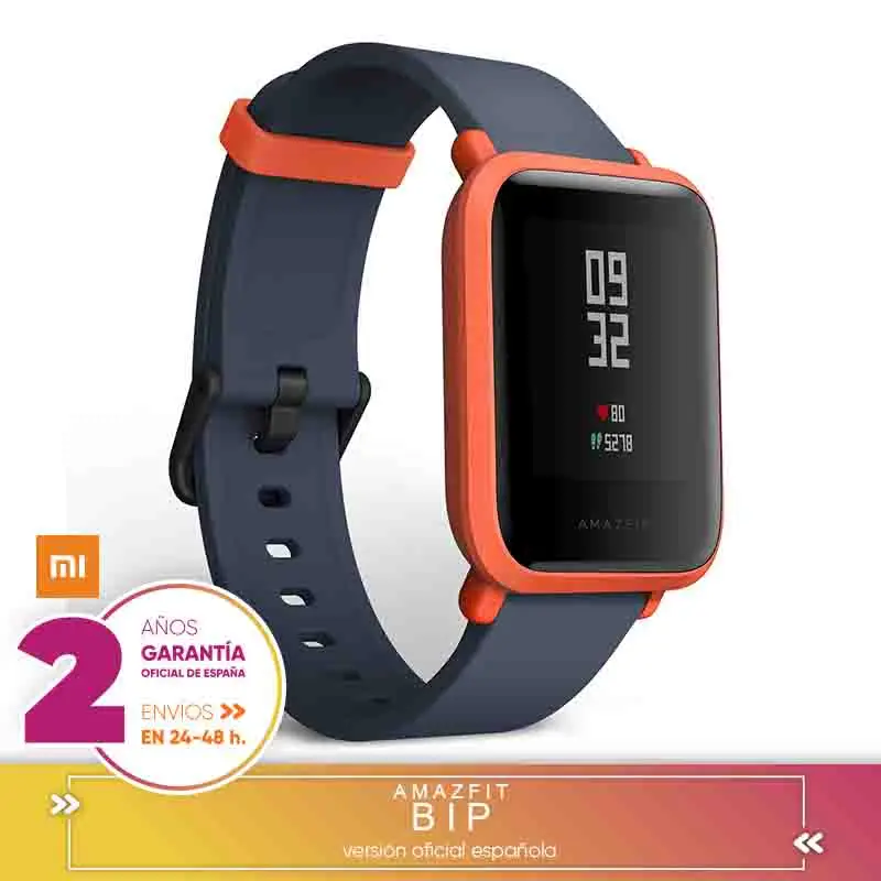  -Plaza Garantia-Amazfit Bip Para Xiaomi Relojes Deportivos con GPS Bluetooth IP68 Pantalla Táctil M