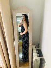 Monos sexys elegantes sin mangas con lunares para mujer, pantalones holgados de pierna ancha, peleles con lazo sin espalda, leotardo estilo overol