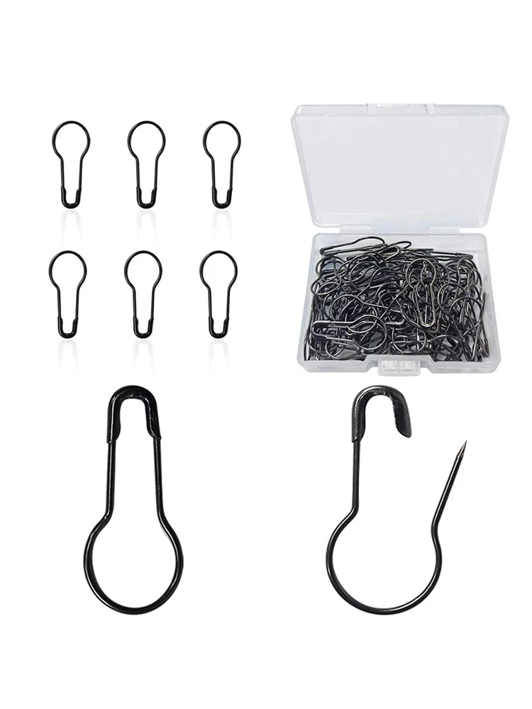 Description Picture 2 of item100pcs/set Metal Gourd Pins Bulb Safety Pins with Box for Quilting Sewing DIY Crafting Calabash Pins Knitting Stitch Marker