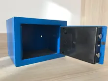 Caja pequeña hogar Mini cajas fuertes acero contraseña/Llave de caja de seguridad efectivo de Banco de dinero regalo del Festival
