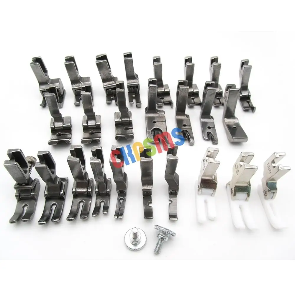 25PCS PRESSER FEET SET FIT FOR JUKI DDL555 5550 5600 8300 8500 8700