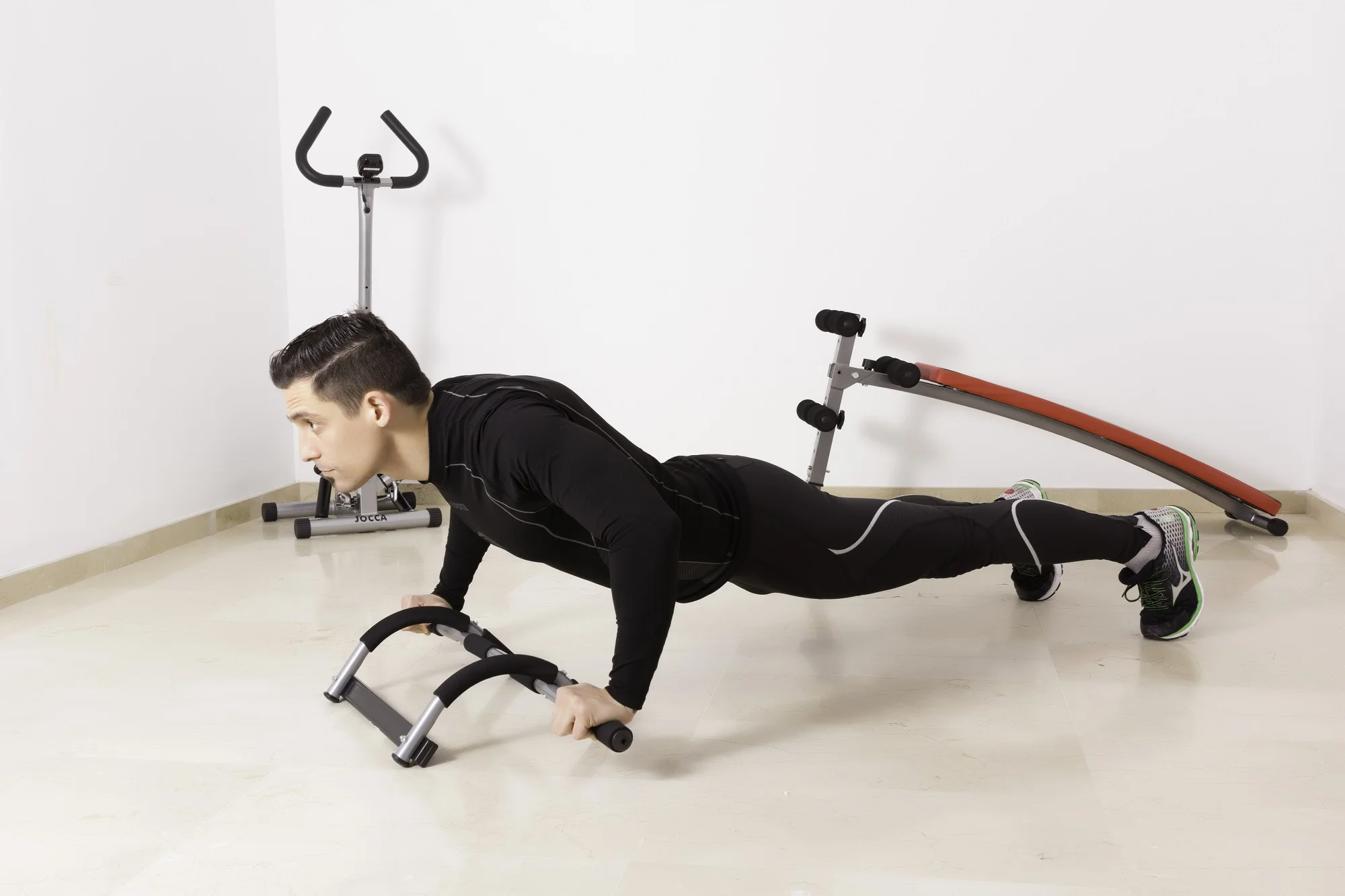 JOCCA wielofunkcyjny pasek do ćwiczeń FITNESS w domu siła i ramię mięśniowe, klatka piersiowa, brzuch i plecy, idealne do pompek na podłodze lub
