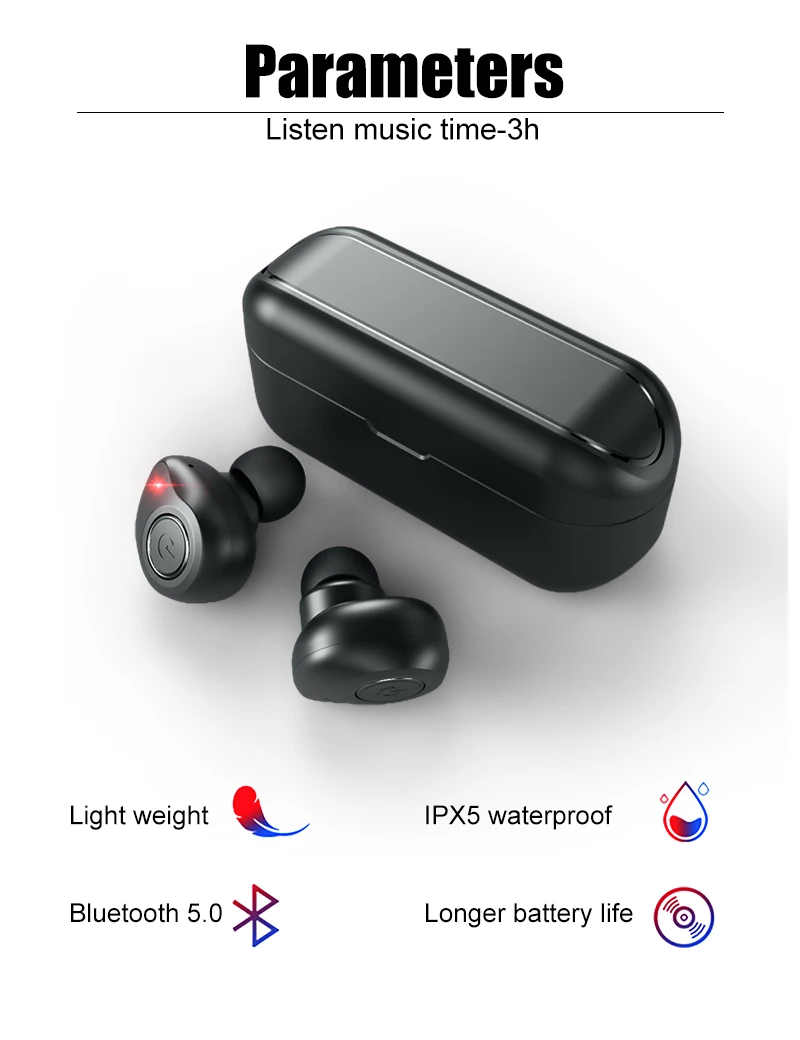 TWS беспроводные Bluetooth наушники Bluetooth 5,0 IPX5 водонепроницаемые наушники HiFi стерео Спортивная гарнитура с микрофоном зарядная коробка VS i12 TWS