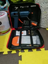 Kit de herramientas de Pistola de Pegamento Caliente con ajuste de temperatura, pistola de silicona de 150W para reparación de artesanías, bricolaje, barras de pegamento de 11mm, boquilla de cobre puro