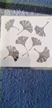 8 unids/set 13cm de hoja de árbol Gingko bricolaje capas plantilla para pintura libro de recortes colorear tarjeta decorativa en relieve para álbum plantilla