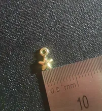 Eruifa-Mini estrella de 4mm, 30 Uds., joyería de aleación de Zinc, abalorios, colgante, collar, pendientes, 2 colores