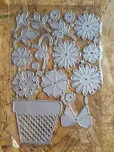 Troqueles de corte de Metal con flores para manualidades, decoración de álbum de recortes, grabado de felicitación, fabricación de tarjetas artesanales, plantillas, nuevos sellos transparentes, nuevos