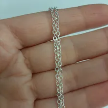 5 metros 1,5, 2,0, 2,5mm Oval cadenas para fabricación de joyería DIY suministros de pulsera de collar de cadena de resultados