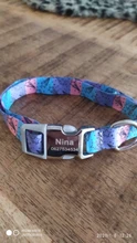 Dog-Collar Engraved Puppy-Name Floral Pet Personalized Airuidog Free Small Large Medium