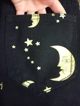 2021, Digital Luna estrella impreso Pantalones rectos pantalones a la moda Jeans moda impreso damas alta cintura niñas Denim Chic Pantalones