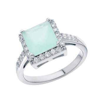 

Silver ring with zirconium, sieve and cubic zirconium sunlight sample 925