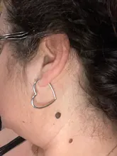 Pendientes de plata de ley 925 con corazón para mujer, pendientes con aros para los oídos, Charms originales de Millie