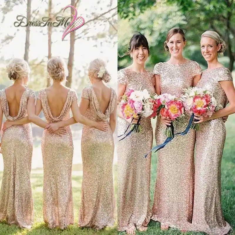 champagne sparkly bridesmaid dresses