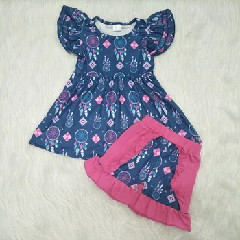 

Baby Girls Dresses 2020 Summer 2 Piece Set Children's Clothes Baby Sleeveless Princess Print Dress And Short Dress