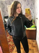 Jacket Women Basic-Coat Moto Aelegantmis Faux-Leather Plus-Size Winter Outerwear Autumn