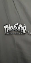 Colgante de estilo Hip Hop callejero, collar colorido de Thrasher que se puede enfriar, joyería de acero de titanio