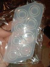 8 Uds molde de silicona de anillo de tamaños surtidos para joyería de resina molde de fundición de resina tamaño de EE. UU. 5-12