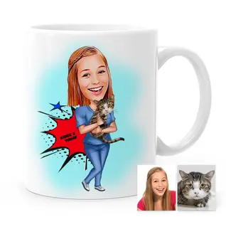 

Personalized Pet Mate Cartoon White Mug Cup-4
