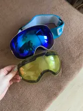 Doble resplandor Polarizado lentes de gafas de Esquí gafas de esquí profesional puede ser utilizado en conjunción con otras gafas envío de la gota