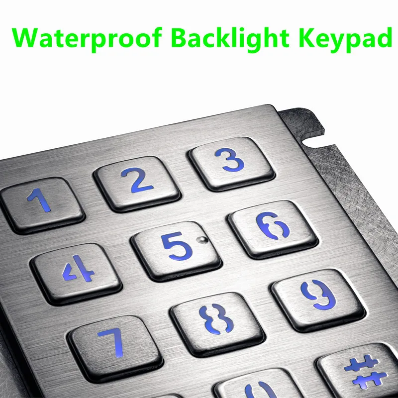 Quiosque com 12 Teclas 3x4 Matriz de Acesso Usb Atm Controle de Acesso Iluminação de Fundo com Led Teclado Digital Industrial de Metal - Imagem 5
