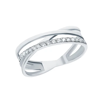 

Silver ring with cubic zirconia sunlight sample 925