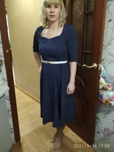 Dress Women Square Collar A-Line Backless Sexy Capucines Vintage Autumn 3/4-Sleeve Dot Print