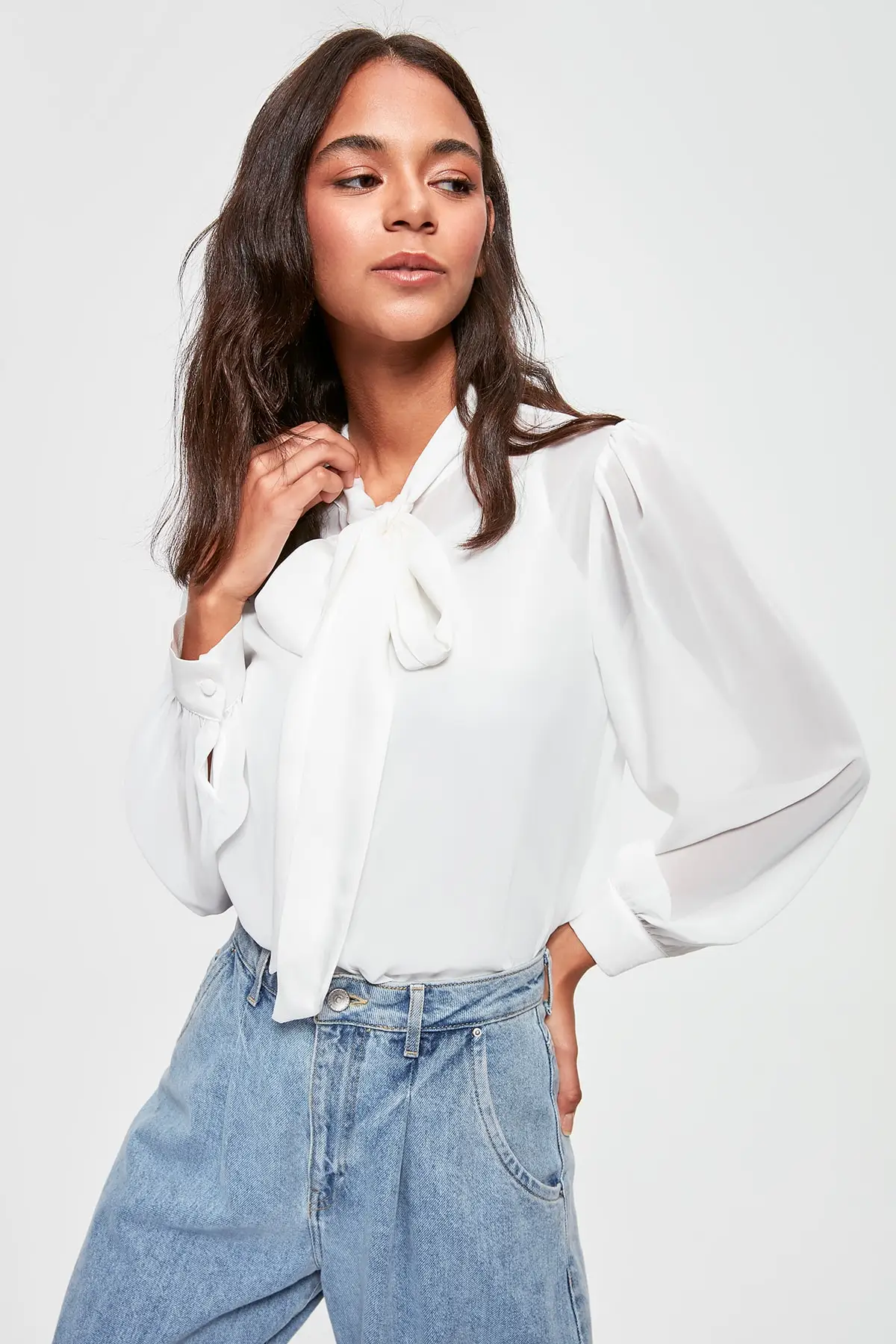Trendyol кружевная детальная рубашка TWOAW20GO0392