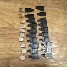 Socket-Connector Cover 4-Pin-Plug Plastic Female Usb 10pcs Adapter Pcb Data-Cable-Line